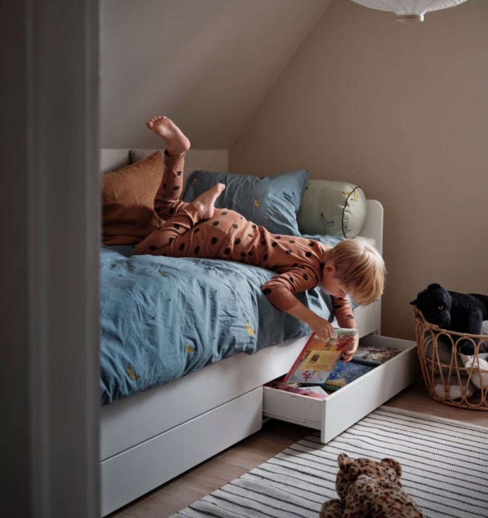 bed, Huis en Inrichting, Slaapkamer | Bedden, Ophalen, 90 cm, Eenpersoons, Wit