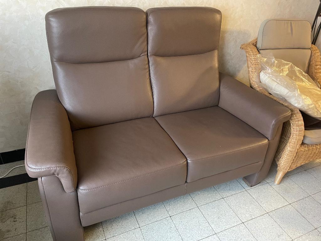 Lederen zetel, Huis en Inrichting, Zetels | Zetels, Ophalen, Leer