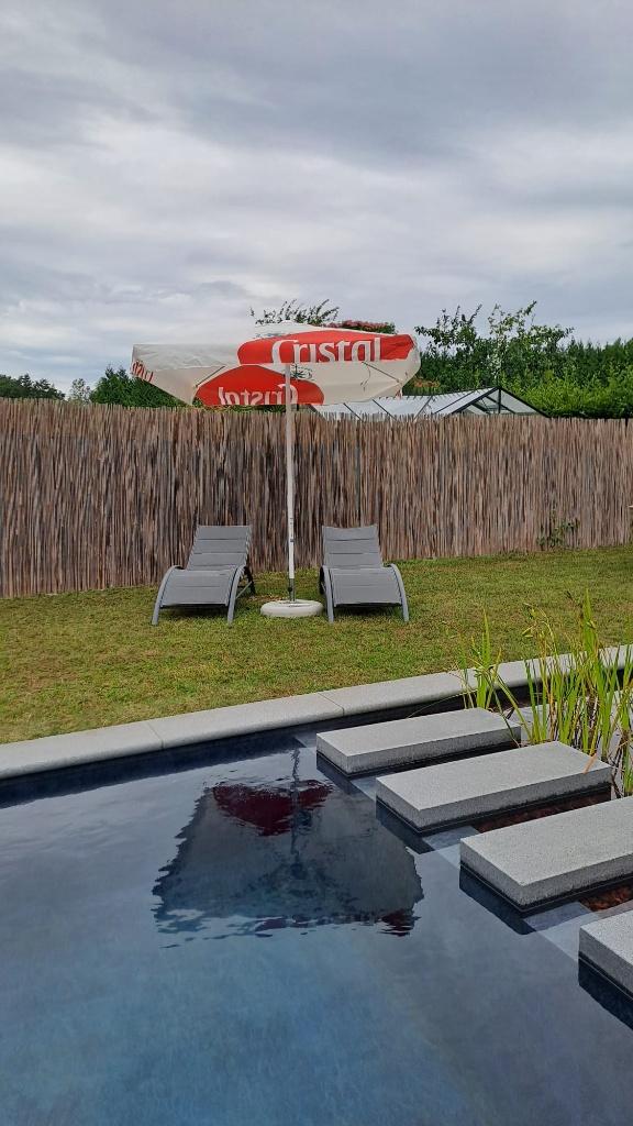 CRISTAL Horeca Parasols + voet (3 NIEUWE exemplaren), Enlèvement