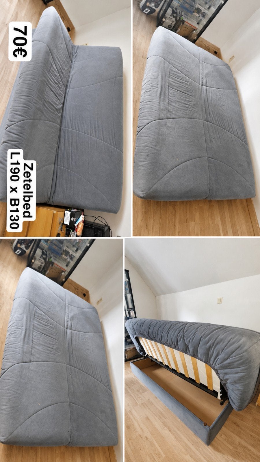 zetelbed, Ophalen, Blauw