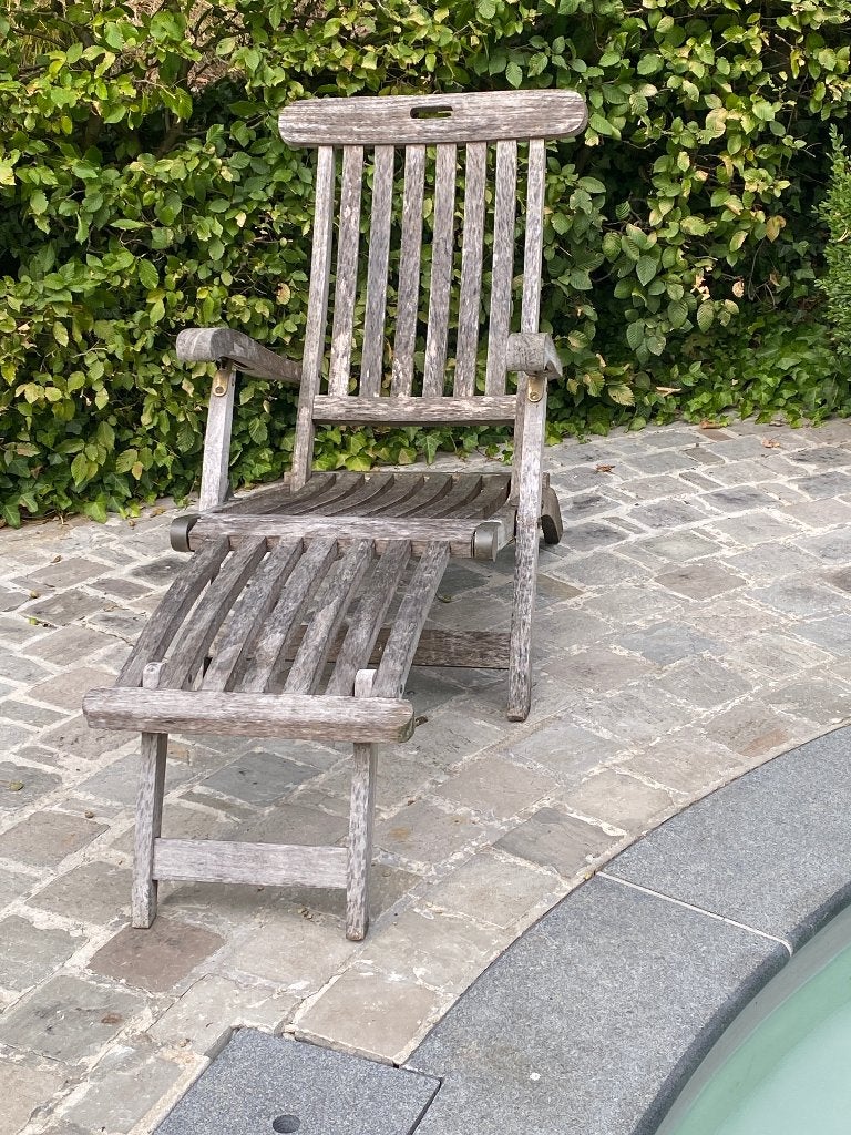 Chaise longue de jardin, Enlèvement, Utilisé, Bois, Pliant