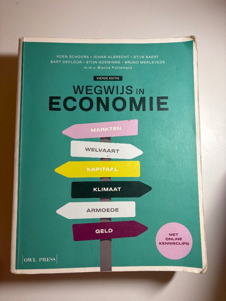 Wegwijs in economie, Boeken, Ophalen of Verzenden, Zo goed als nieuw, Economie en Marketing, Owl press