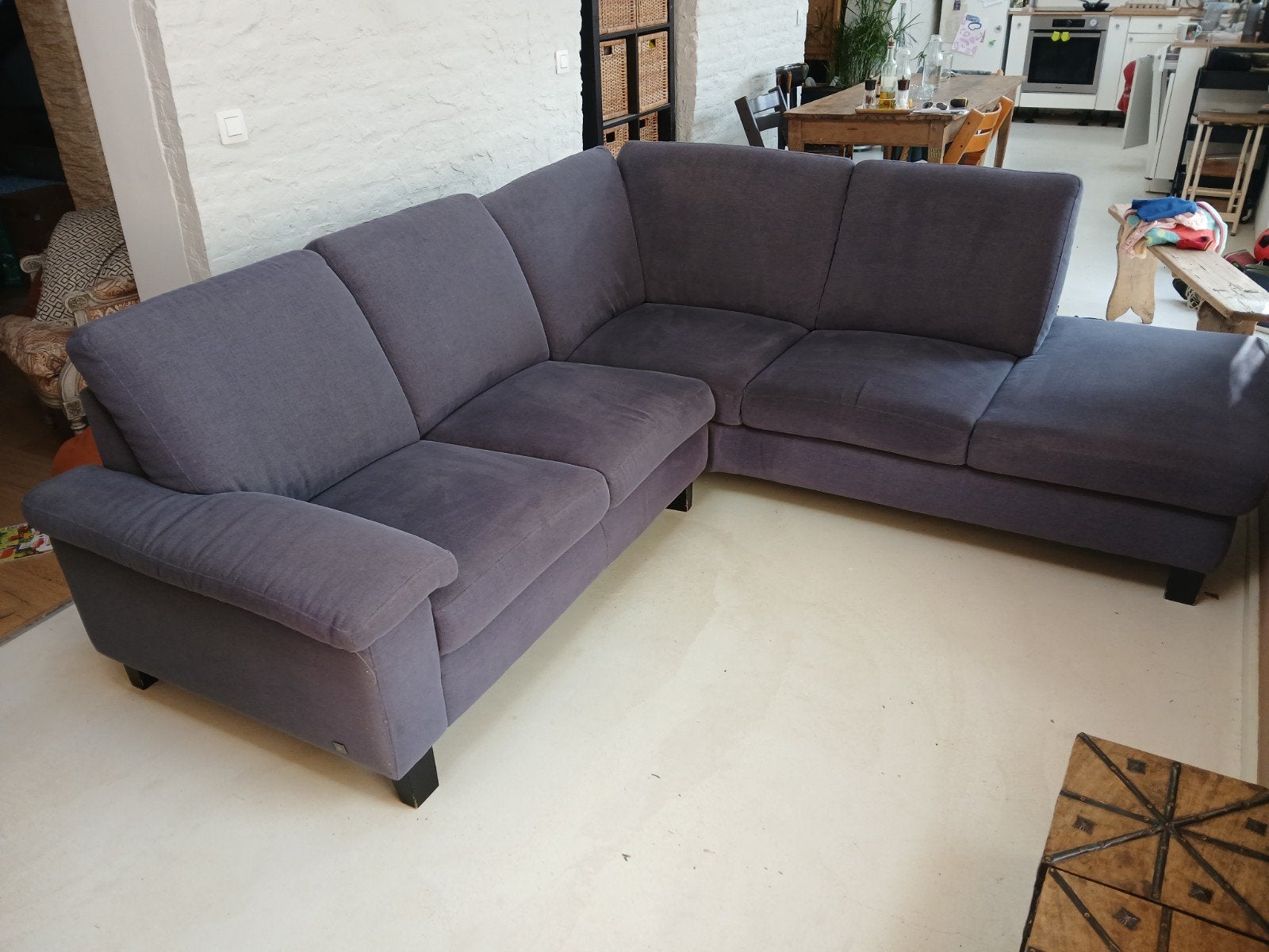 Fauteuil en tissu mustering, Maison & Meubles, Enlèvement, Utilisé, Tissus, Contemporain