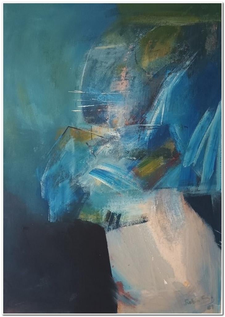 Robert S. Halpern (XX-eeeuw) - Olieverf op paneel, Antiek en Kunst, Ophalen