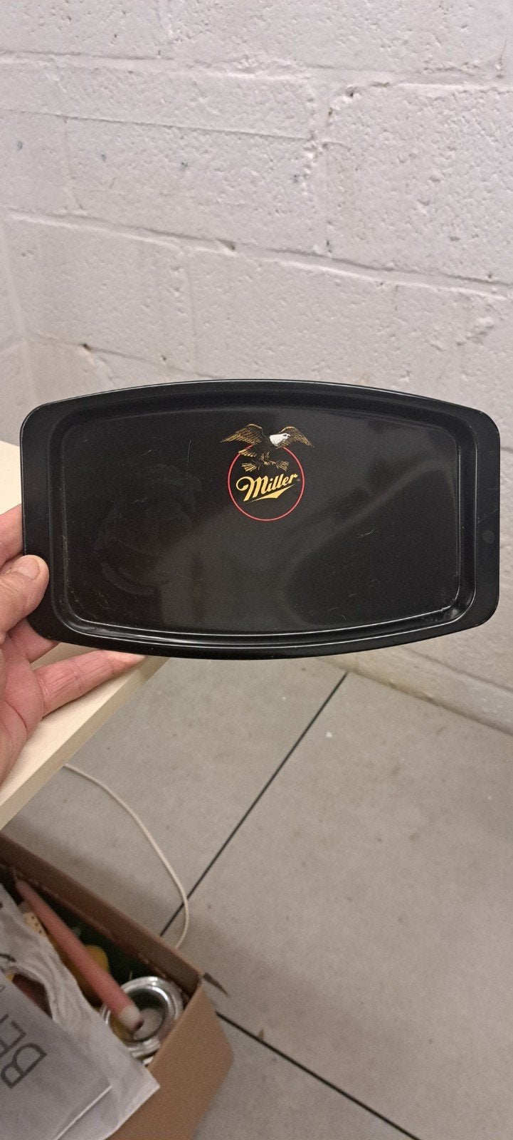 plateau à bière vintage Miller High Life avec aigle emblémat, Enlèvement ou Envoi, Utilisé, Ustensile