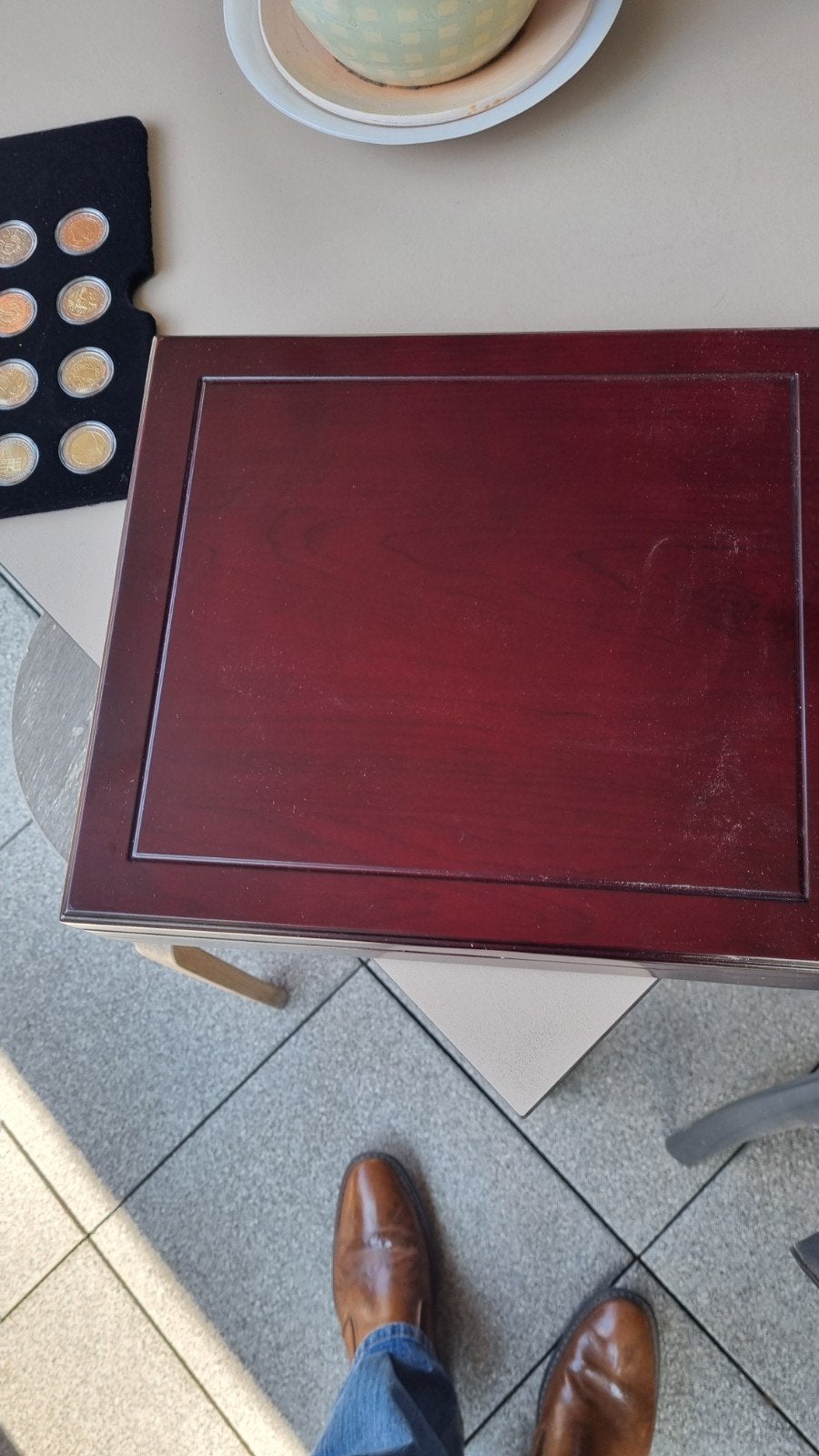 Luxe box 2  met 48  twee euromunten, Huis en Inrichting, Woonaccessoires | Dienbladen, Ophalen