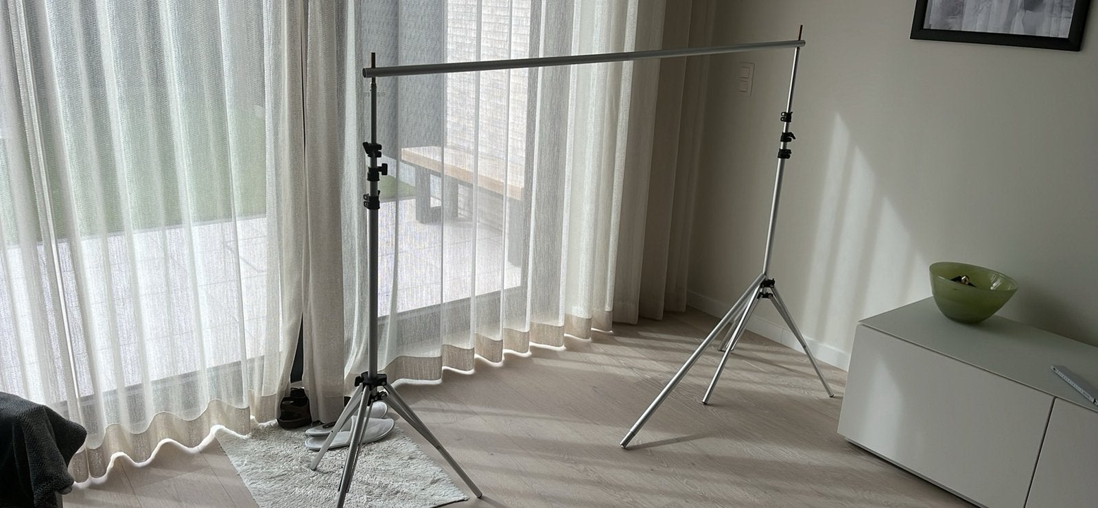 Standaardstatief fotografie achtergrond, Audio, Tv en Foto, Fotografie | Fotostudio en Toebehoren, Ophalen, Achtergrond