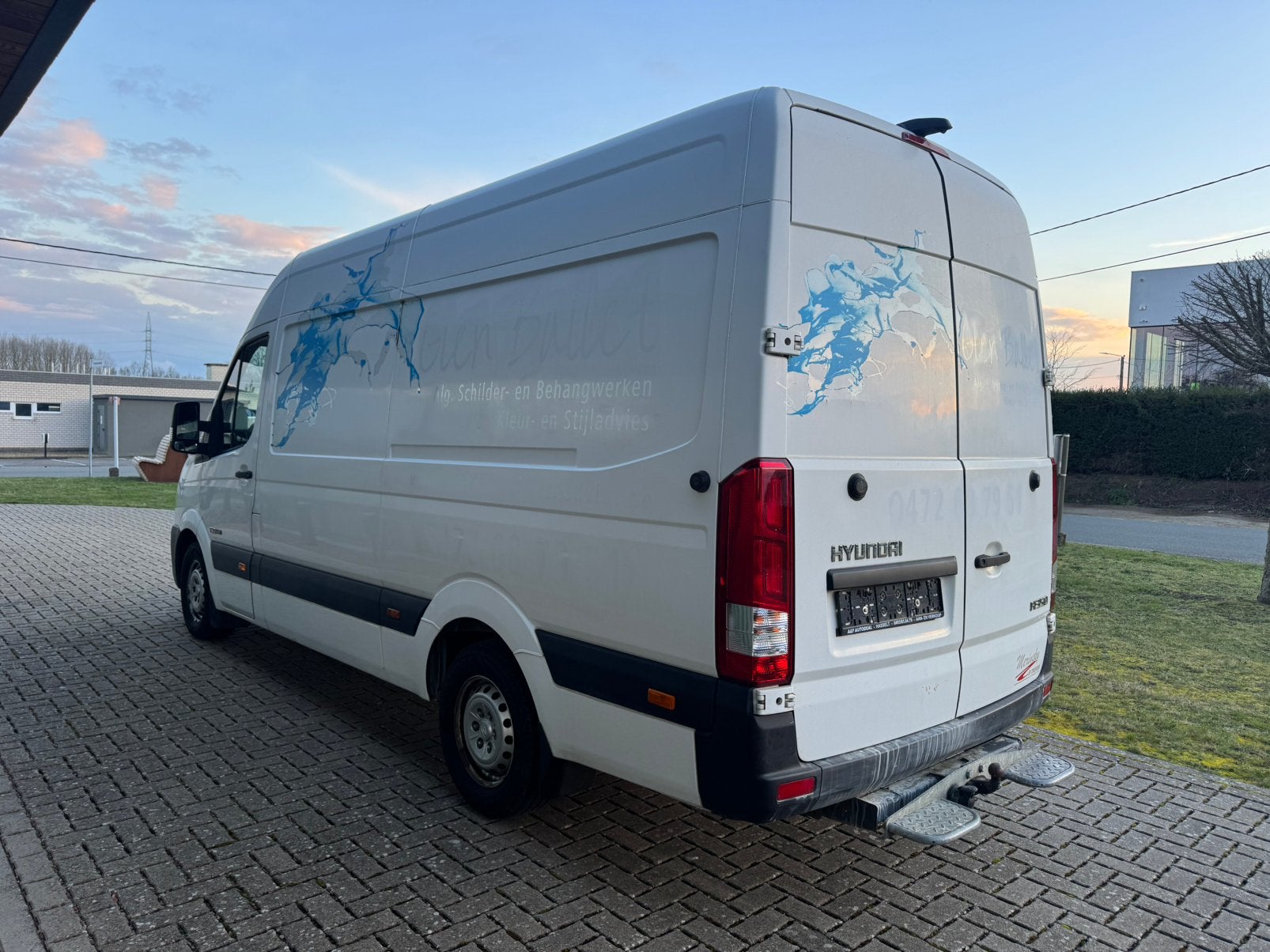 Hyundai H350 2.5 diesel 2016 L3 H3 gekeurd, Voorwielaandrijving, Euro 5, Stof, Wit