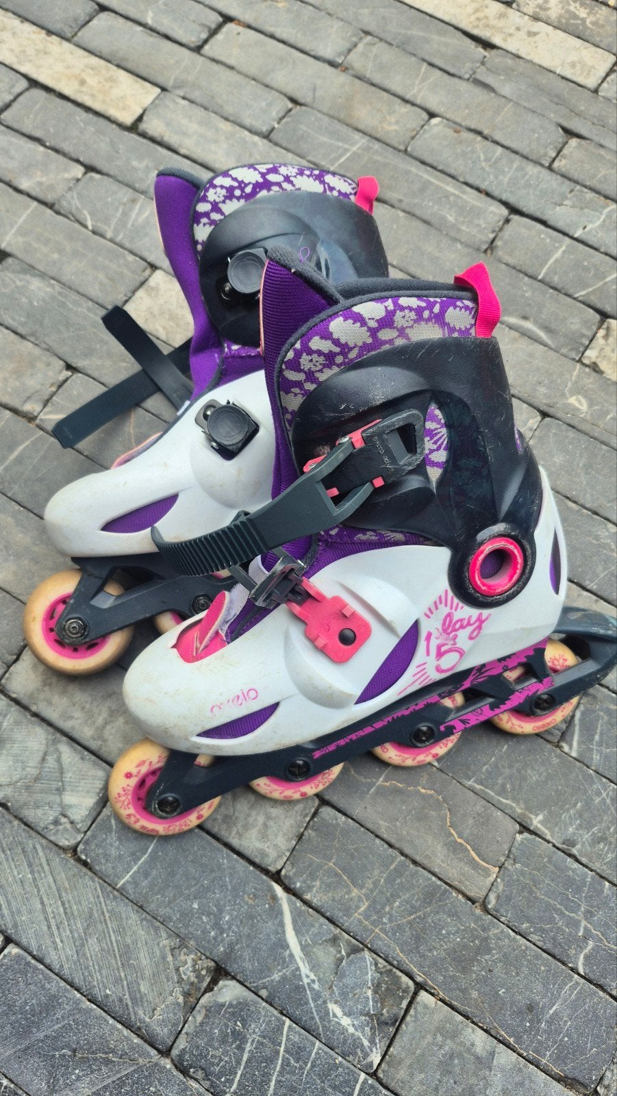 Oxelo inlineskates PLAY5 maat 32-34, Sport en Fitness, Skeelers, Overige merken, Kinderen, Ophalen of Verzenden, Inline skates 4 wielen