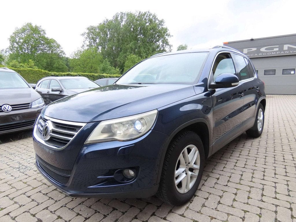 Volkswagen Tiguan 2.0 CR TDi Style FULL OPTION (bj 2011), Auto's, Gebruikt, Beige, 4 cilinders, Blauw