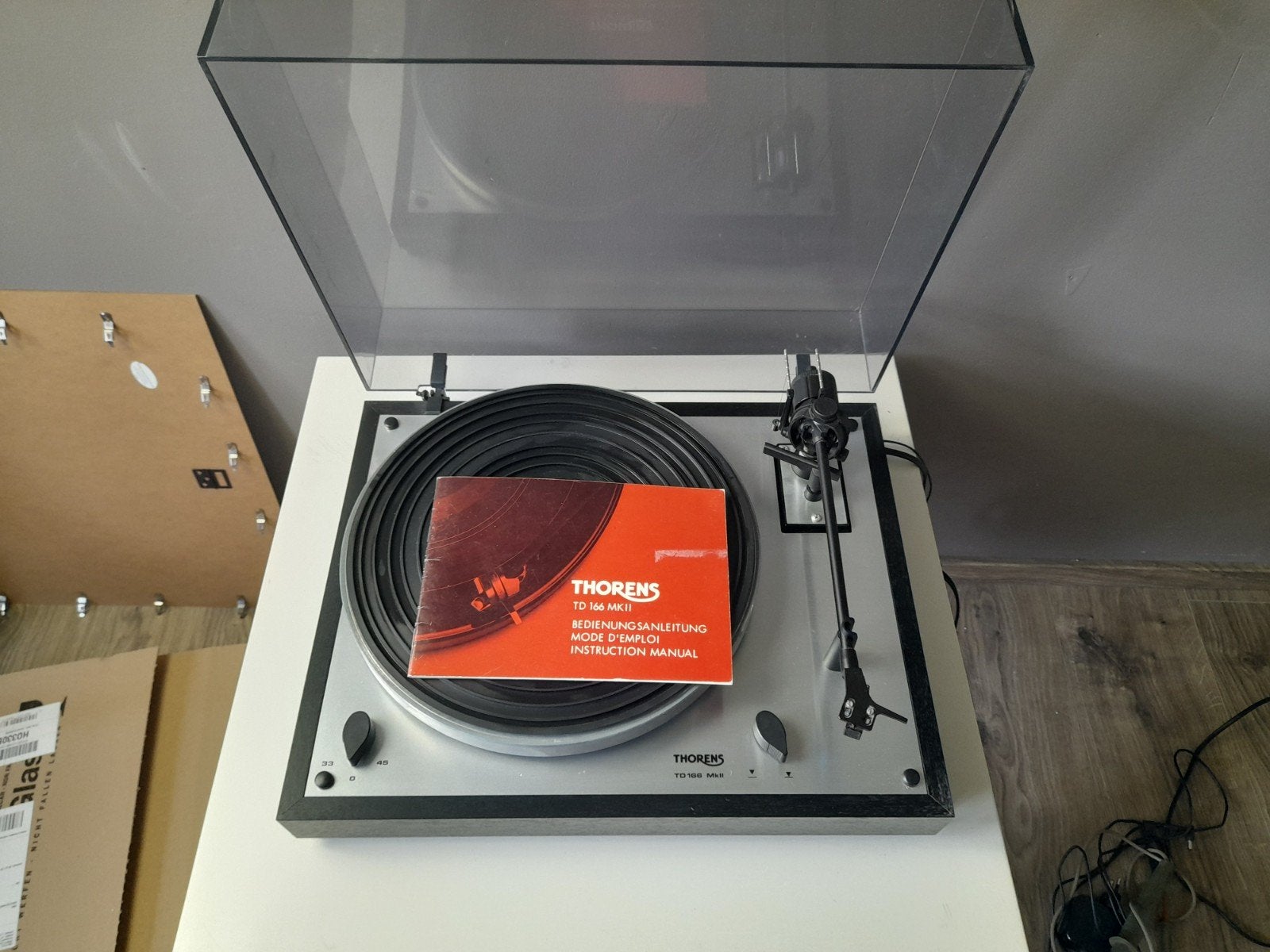Platine Vinyl Thorens TD 166 MKII, Enlèvement ou Envoi, Utilisé, Tourne-disque, Thorens