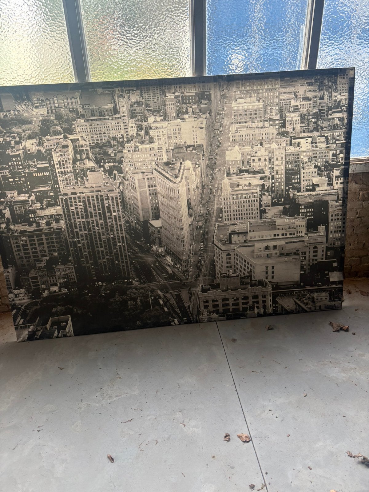 XXL New York wanddecoratie – Flatiron Building – zwart-wit, Antiek en Kunst, Kunst | Schilderijen | Abstract, Ophalen of Verzenden