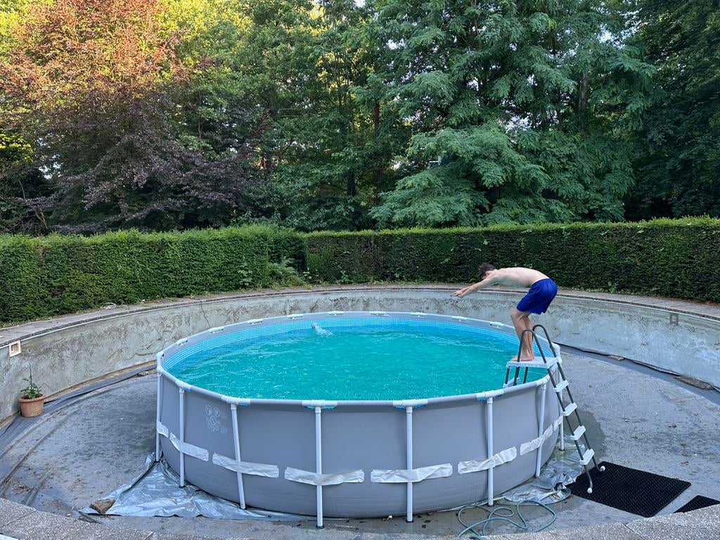 Ruim, rond opbouwzwembad Intex Prism 610cm, Rond, 300 cm of meer, Zo goed als nieuw, Ophalen