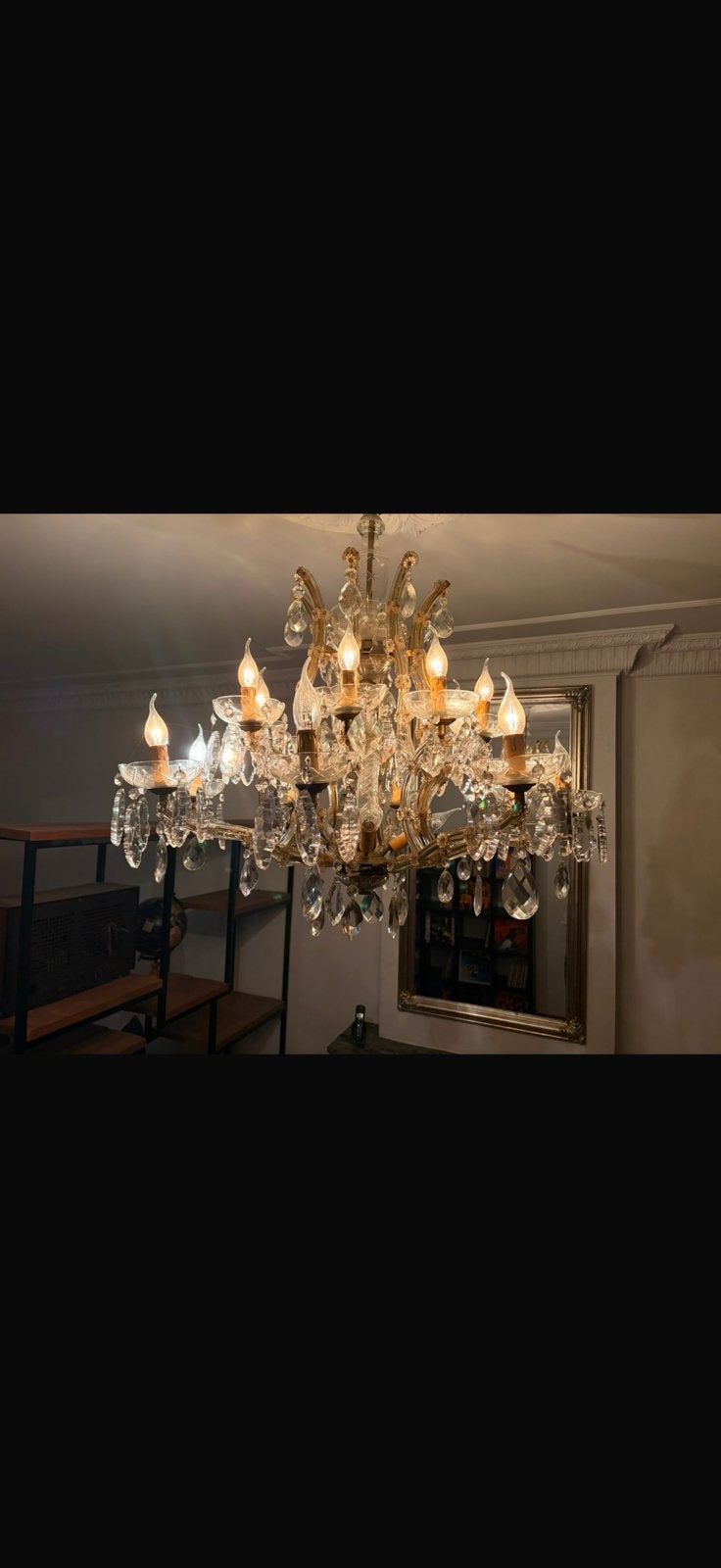 Supergrote kroonluchter., Huis en Inrichting, Lampen | Kroonluchters, Ophalen, Zo goed als nieuw