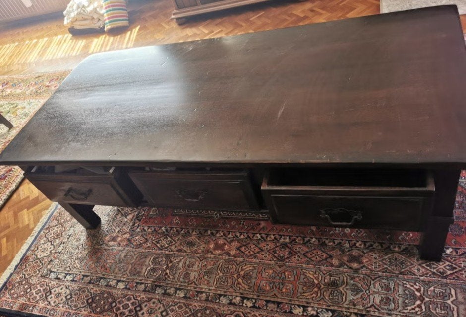 table basse ancienne - à récupérer gratuitement, Antiquités & Art, Enlèvement