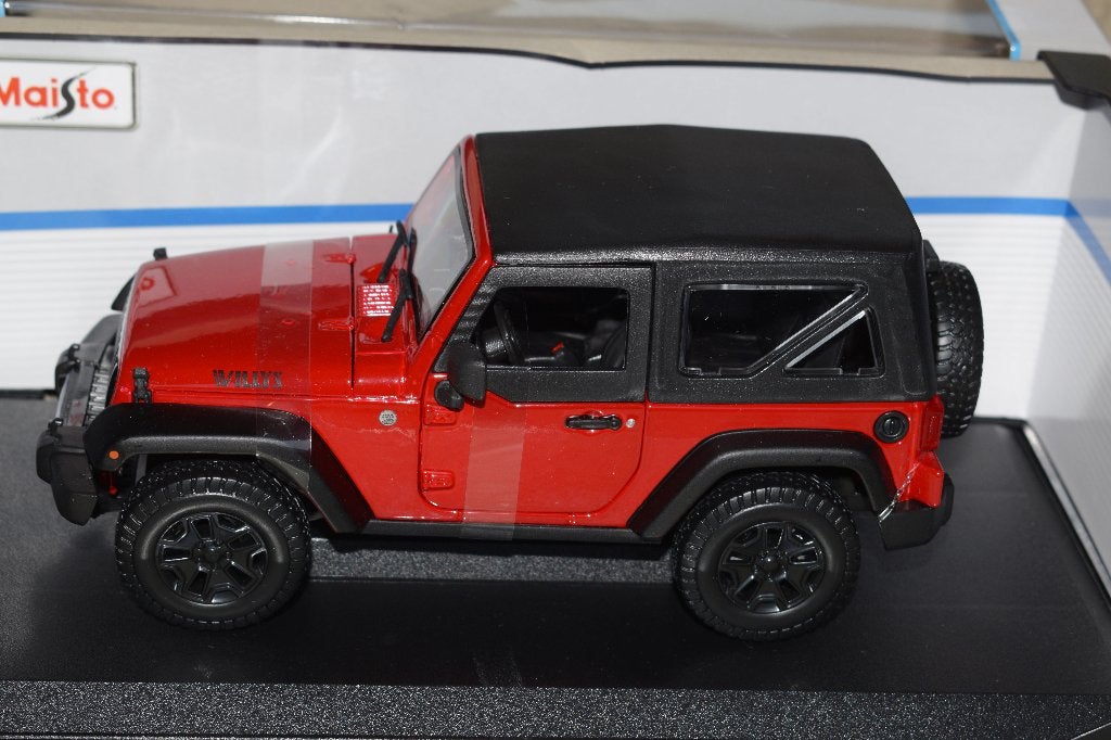 miniatuur auto 1:18 nieuw maisto 2014 jeep rood, Ophalen of Verzenden, Nieuw, Maisto