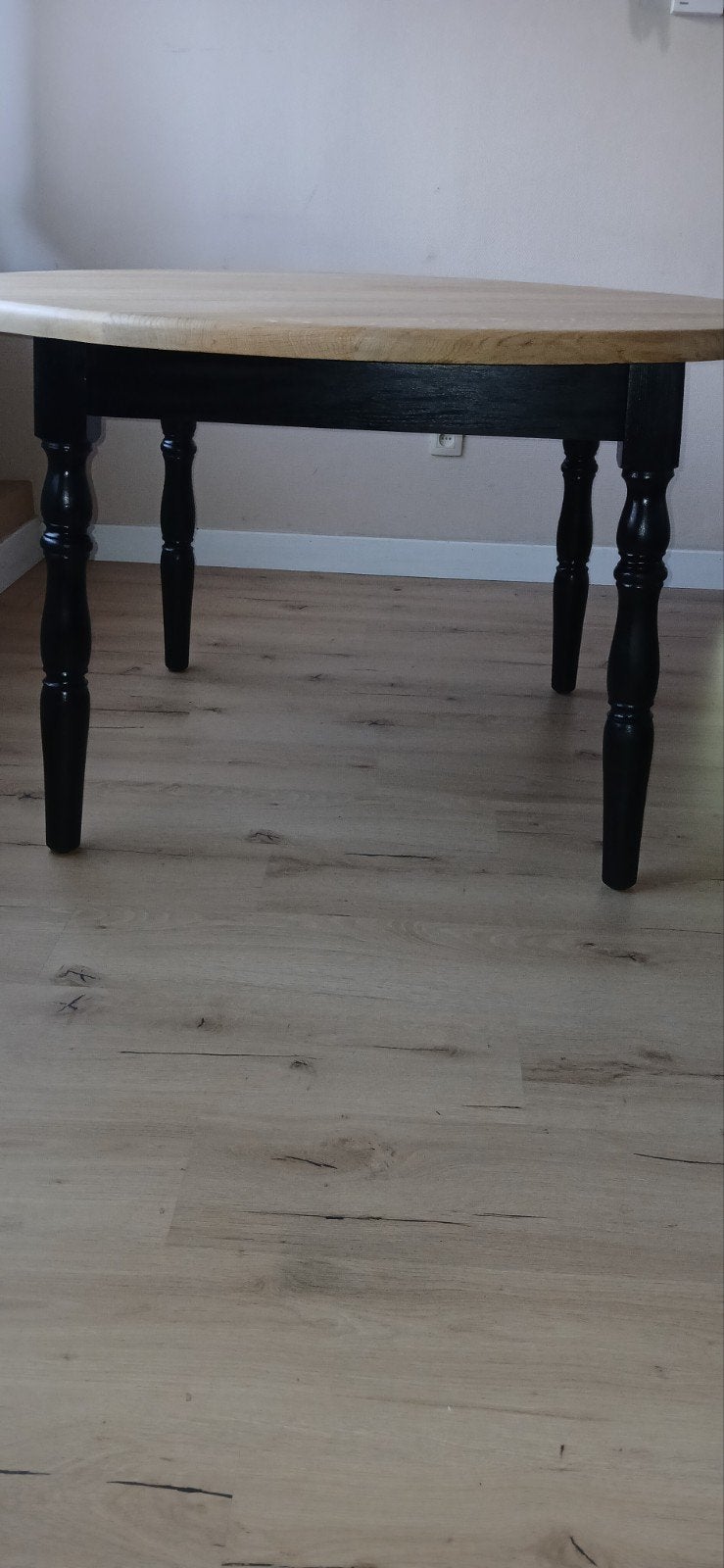 Ronde eettafel , massief eik, Huis en Inrichting, Tafels | Eettafels, Ophalen