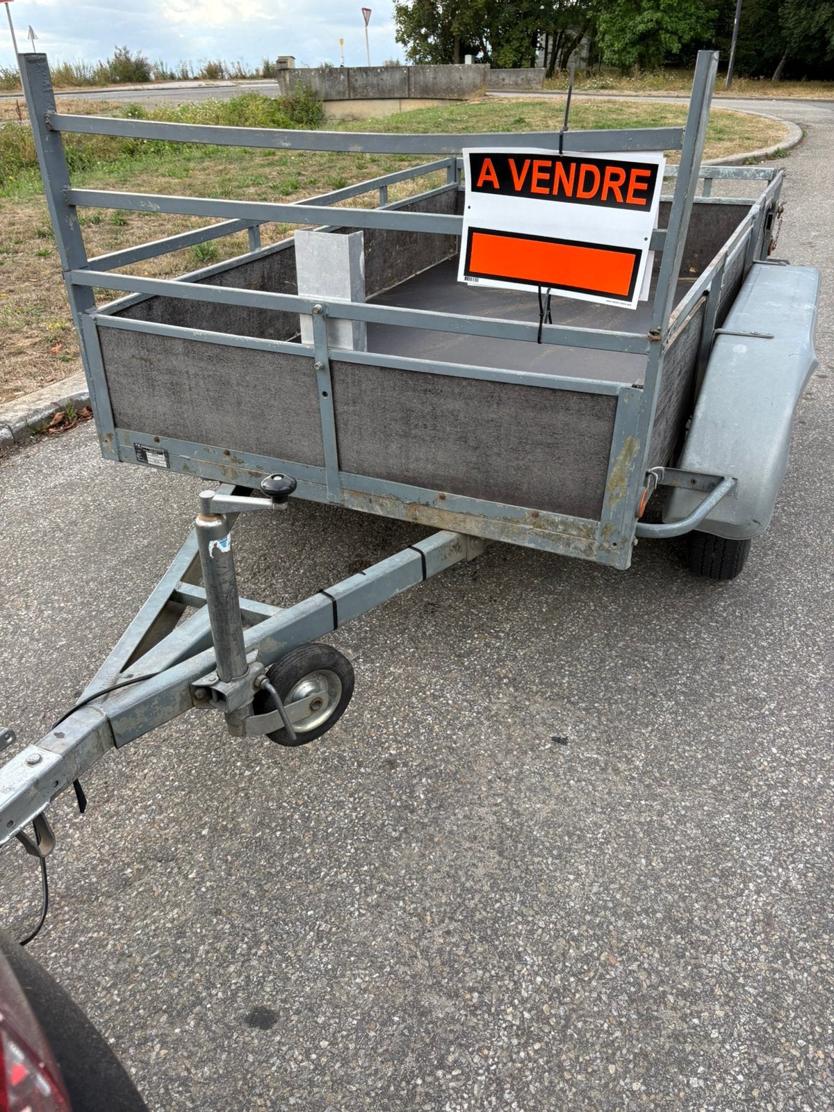 Remorque double essieux 2m20 sur 1m30, Enlèvement, Comme neuf