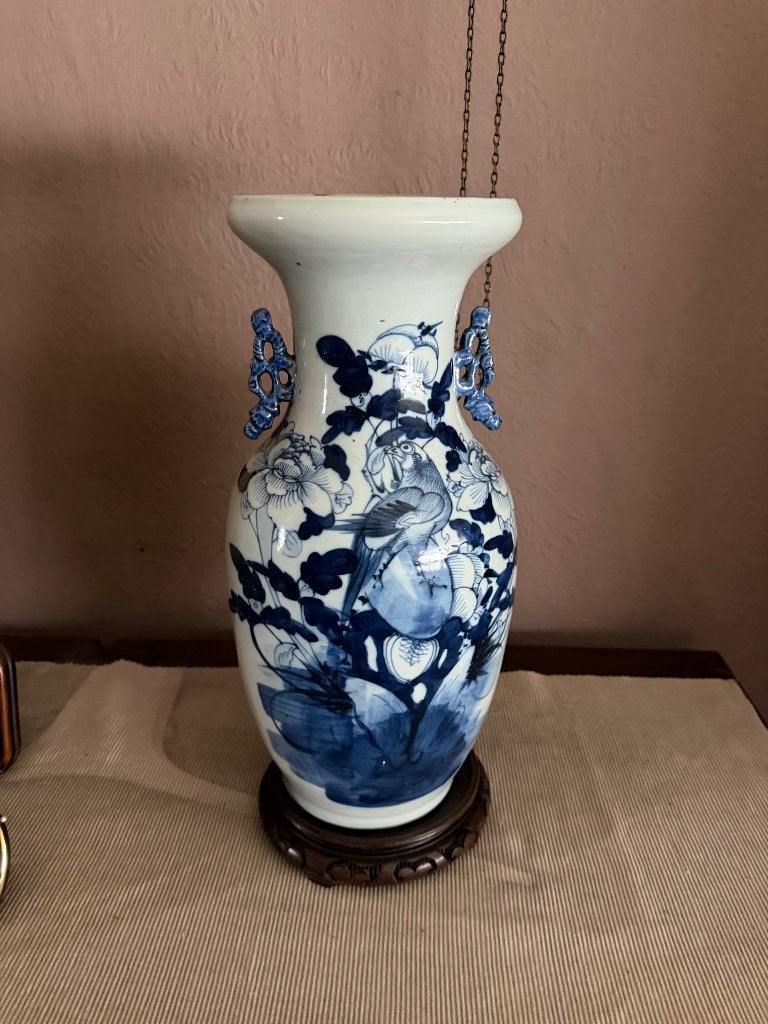 Chinese blauw-wit porselein “baluster vaas”, Enlèvement