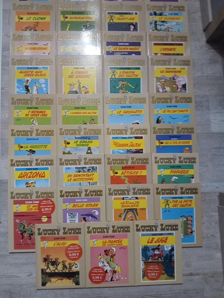 Lot de 35 bd lucky luke la collection, Ophalen of Verzenden