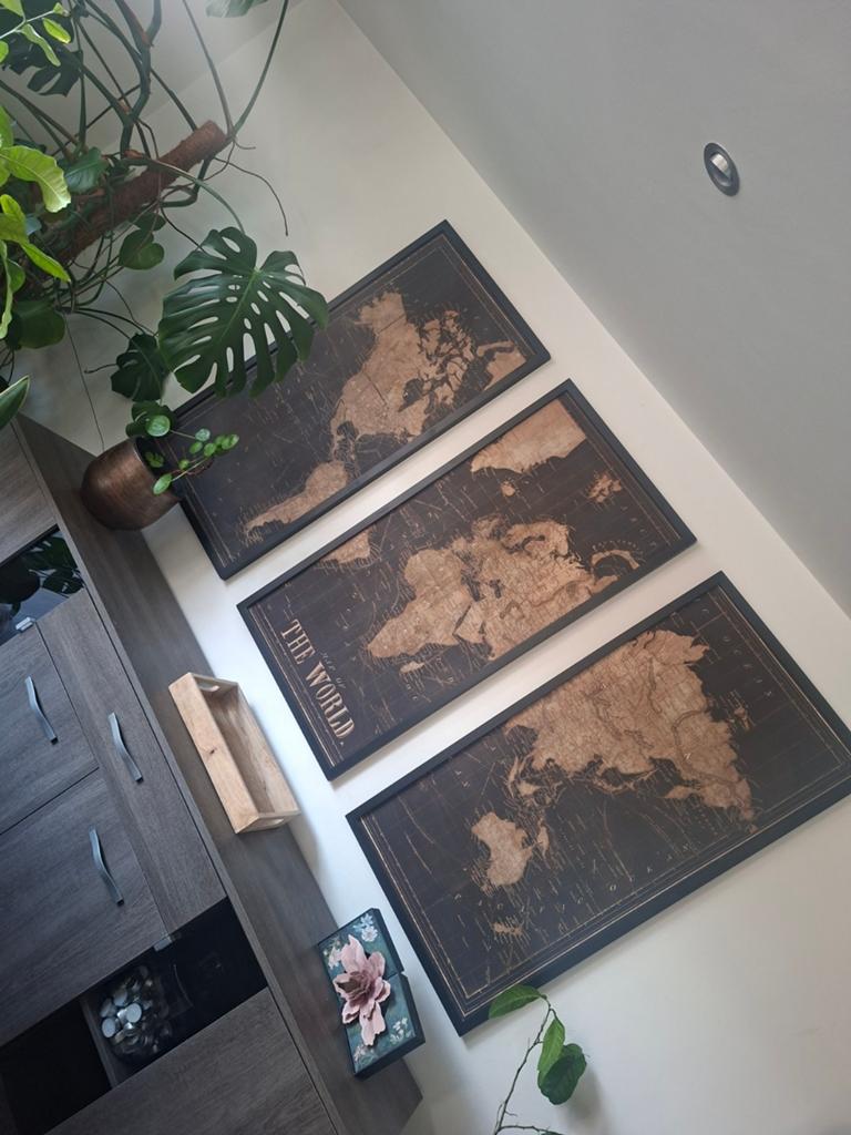 Maison du Monde wereldkaart-set.
180 x 120 cm, Antiek en Kunst, Kunst | Schilderijen | Modern, Ophalen