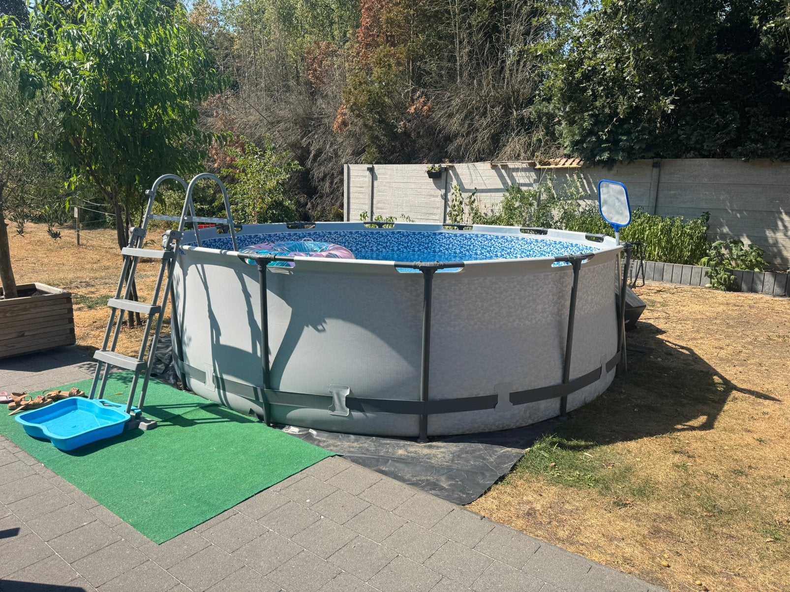 Zwembad 366x100 met 2 zonneboilers, Ophalen, Gebruikt
