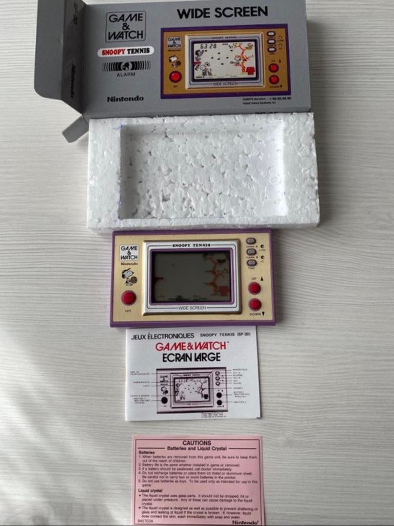 Nintendo Game&Watch Snoopy Tennis SP-30 met doos/instructies, Consoles de jeu & Jeux vidéo, Enlèvement, Utilisé