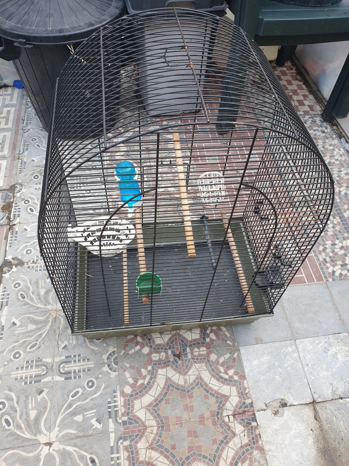 grote vogelkooi, Ophalen, Vogelkooi