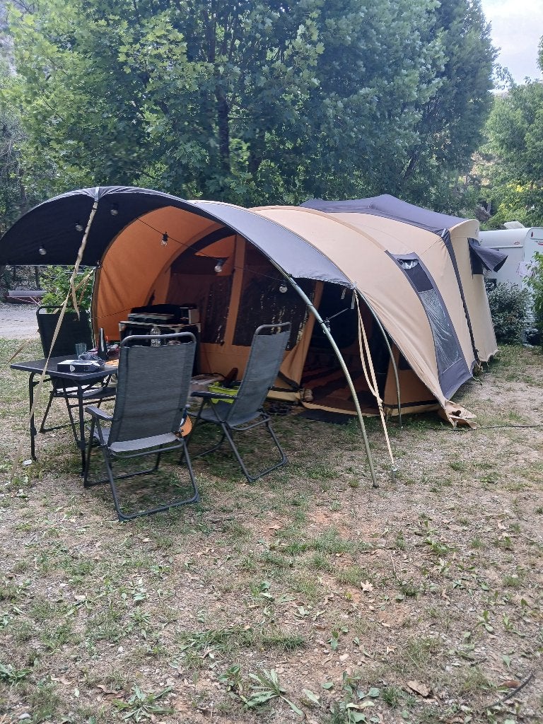 Cabanon Manga Basic 2021 (easy pack+avant gardepakket+rek), Caravanes & Camping, Caravanes pliantes, Enlèvement, Plus de 6, Cabanon
