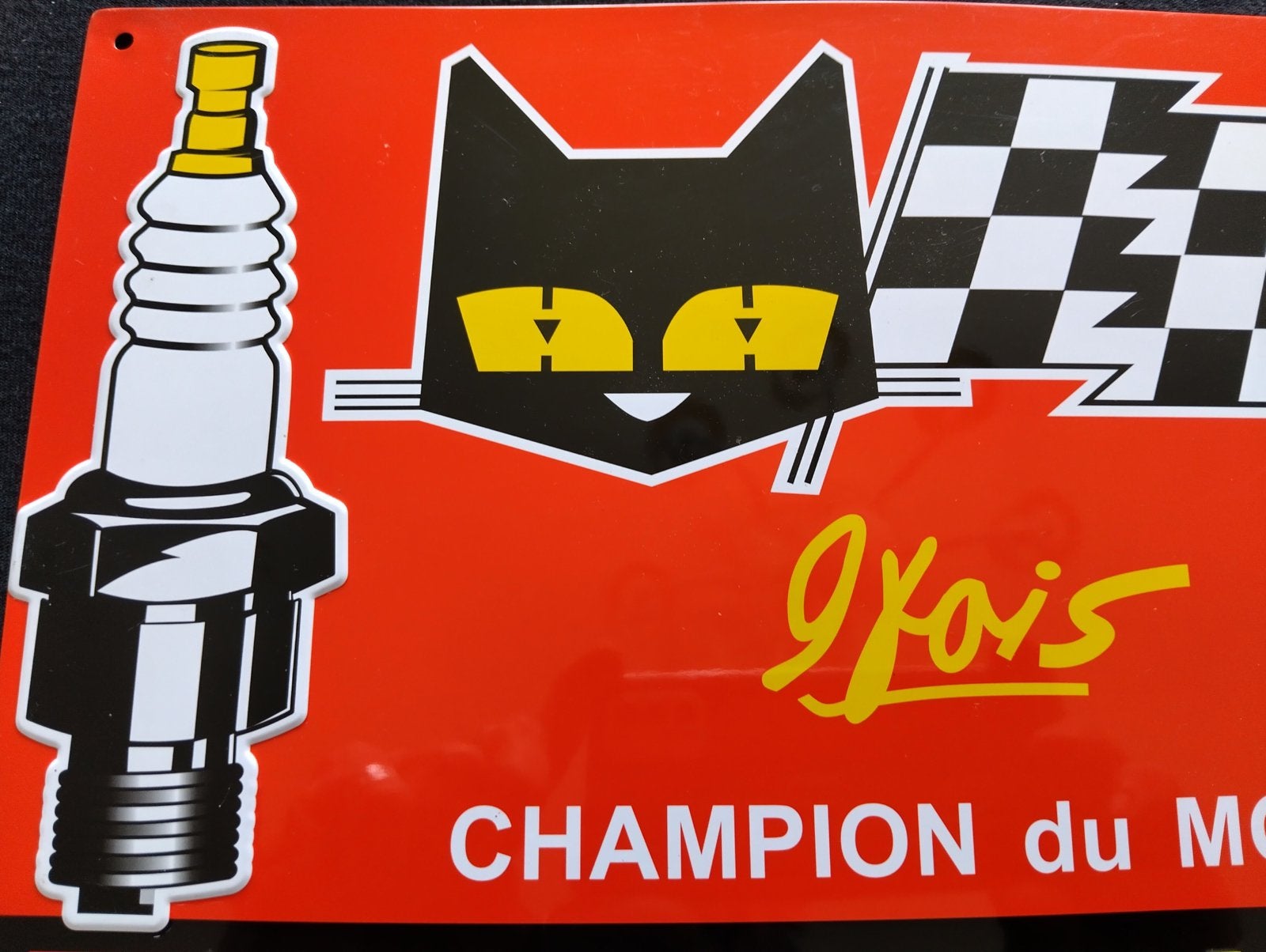 S.E.V. MARCHAL Champion du Monde 1965., Verzamelen, Ophalen of Verzenden, Gebruikt, Reclamebord