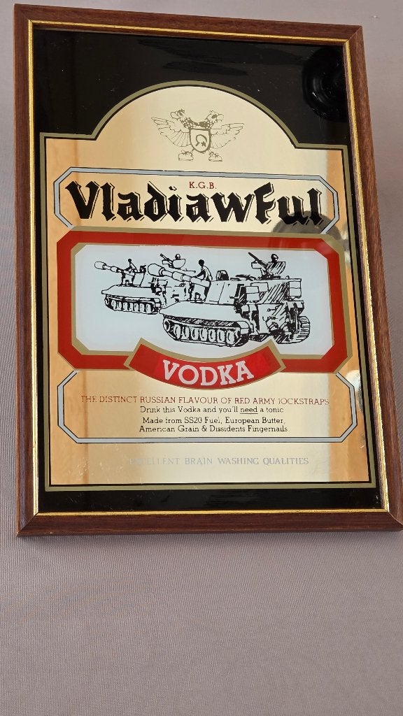 Vintage bar-/wanddecoratie met Koude Oorlog / KGB thema, Ophalen of Verzenden