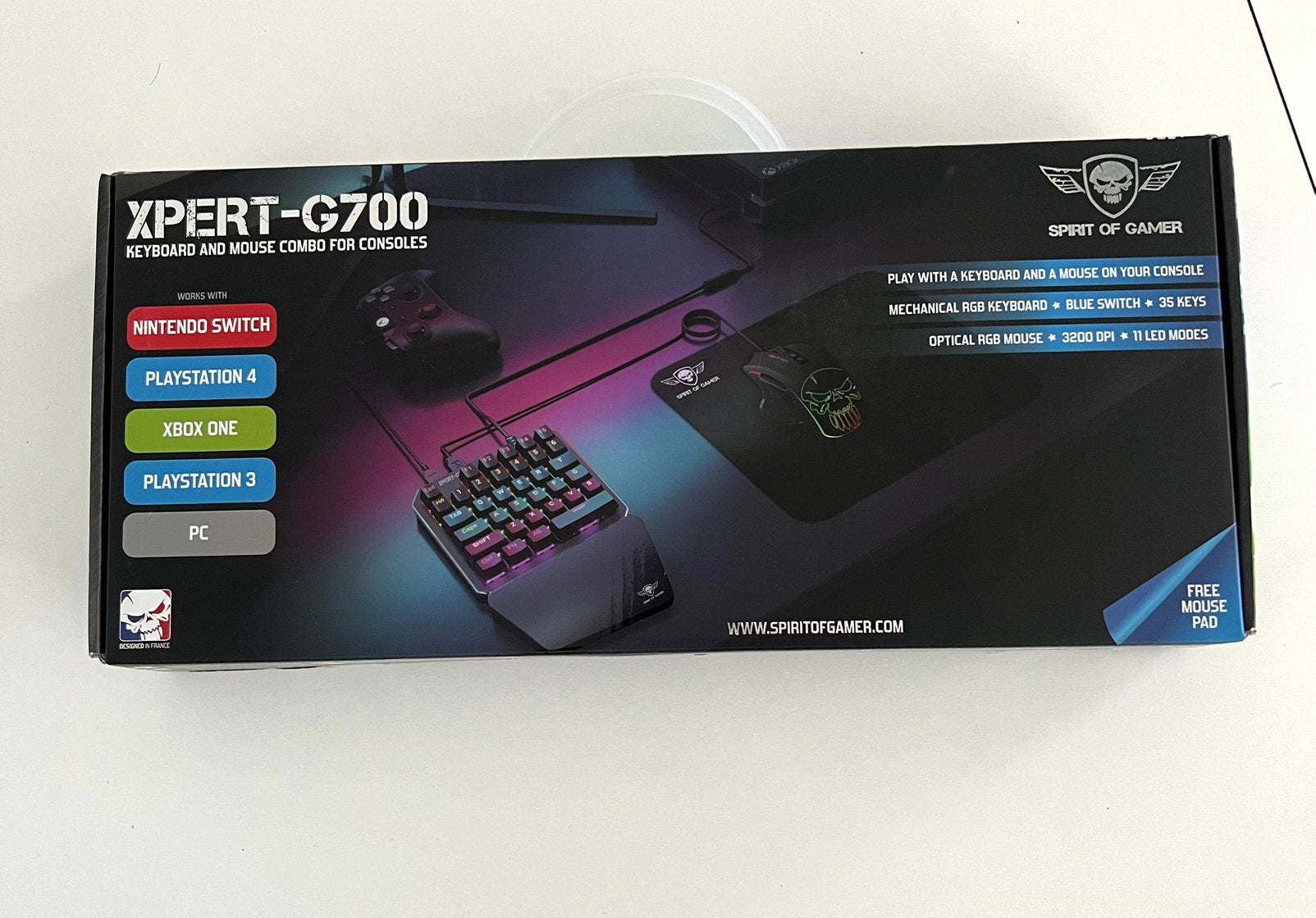 Spirit of Gamer Xpert Gameboard G700, Computers en Software, Toetsenborden, Zo goed als nieuw, Qwerty, Gaming toetsenbord, Numeriek gedeelte