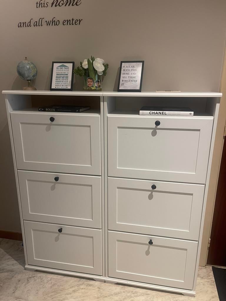 2 IKEA STÄLL Schoenenkasten Wit, Enlèvement, Comme neuf