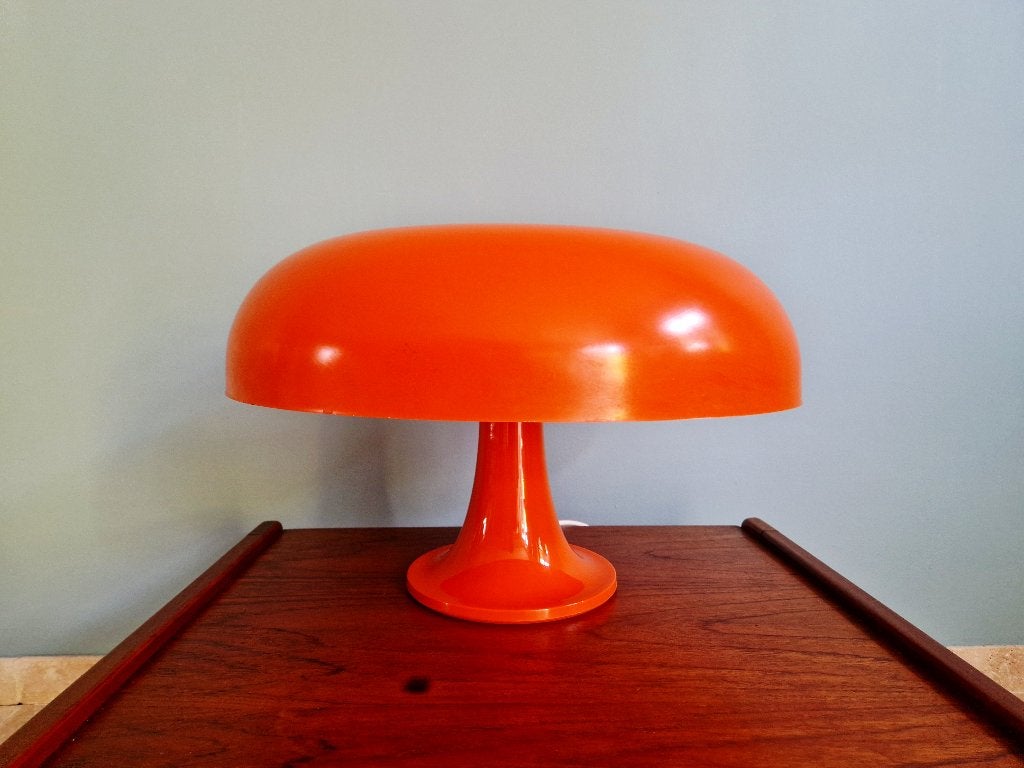 Oranje lamp Nesso, glasvezel, Artemide, 1960, Antiek en Kunst, Ophalen