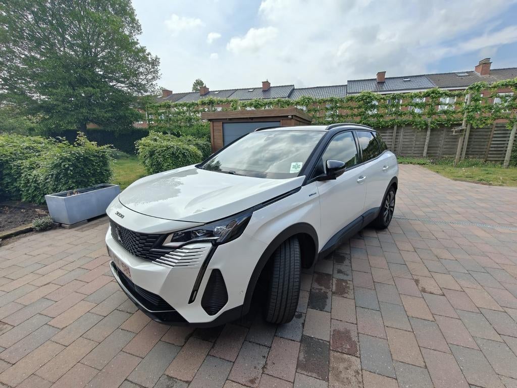Peugeot 3008 hybride 225pk GT full option, Auto's, Peugeot, Lichtsensor, Wit, Leder, Dealer onderhouden