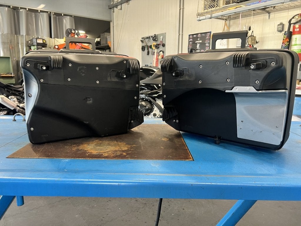 BMW R1250GS vario zijkoffers, Ophalen, Gebruikt