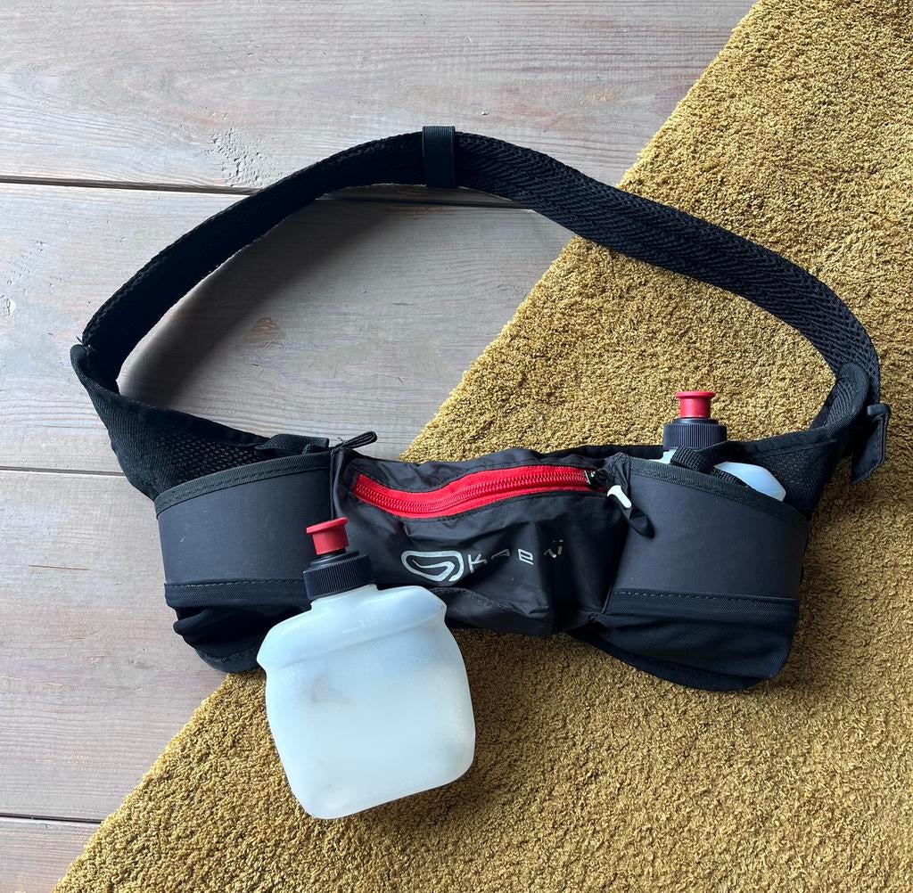 Running belt met flesjes, Sport en Fitness, Fitnessmaterialen, Ophalen, Gebruikt