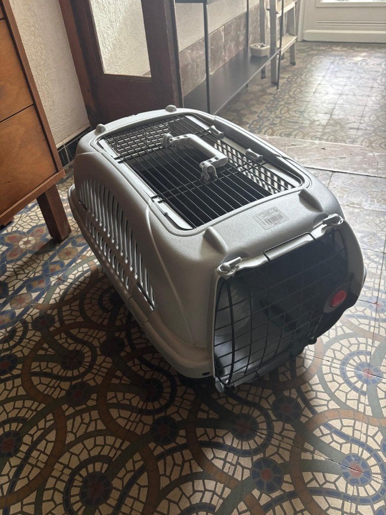 Stevige transportbox / reismand voor kat – 52 cm, Dieren en Toebehoren, Transportboxen, Ophalen, Gebruikt