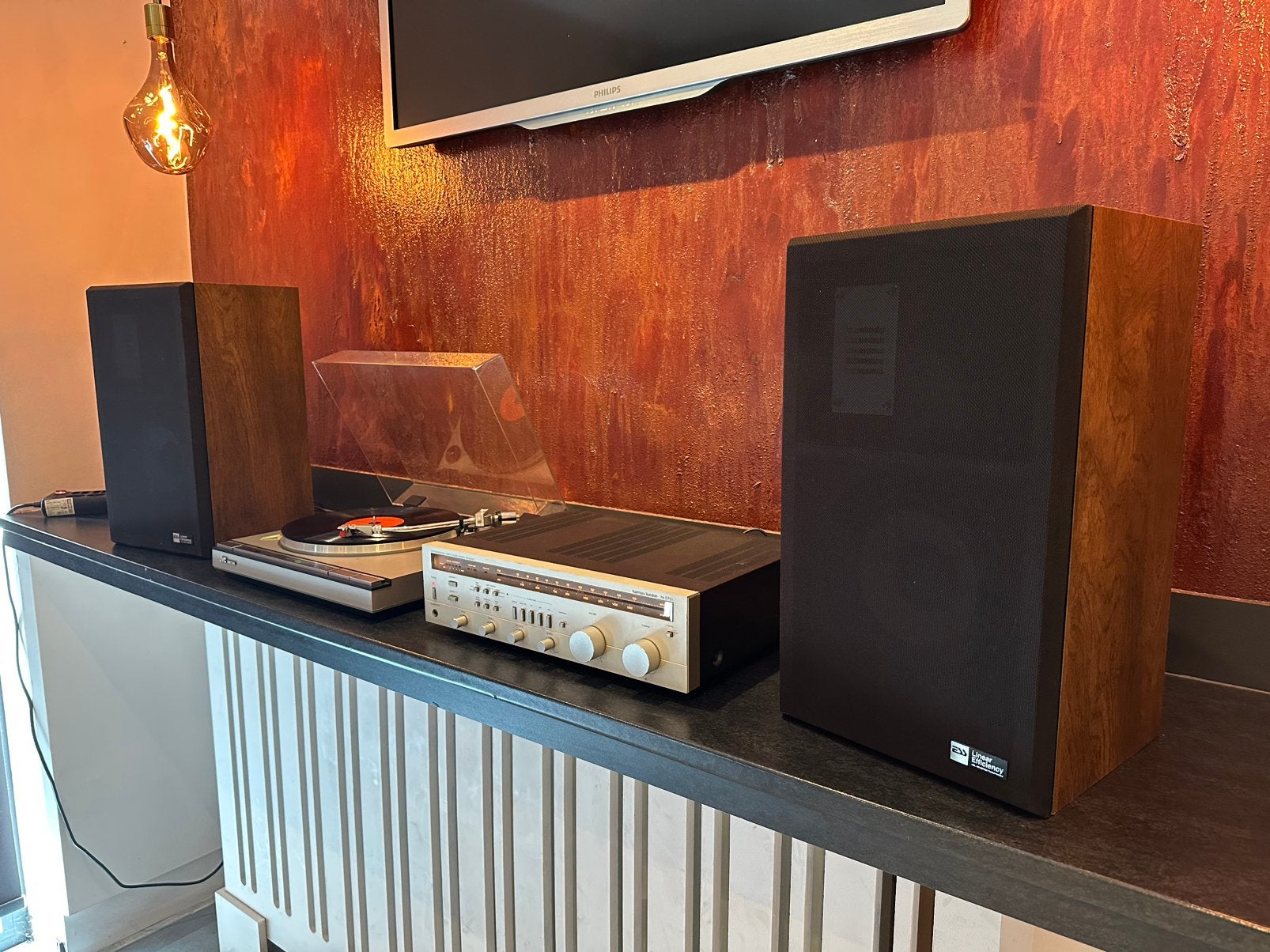 Mooie en super klinkende stereoset met platenspeler, JVC, Tuner ou Radio, Comme neuf, Enlèvement