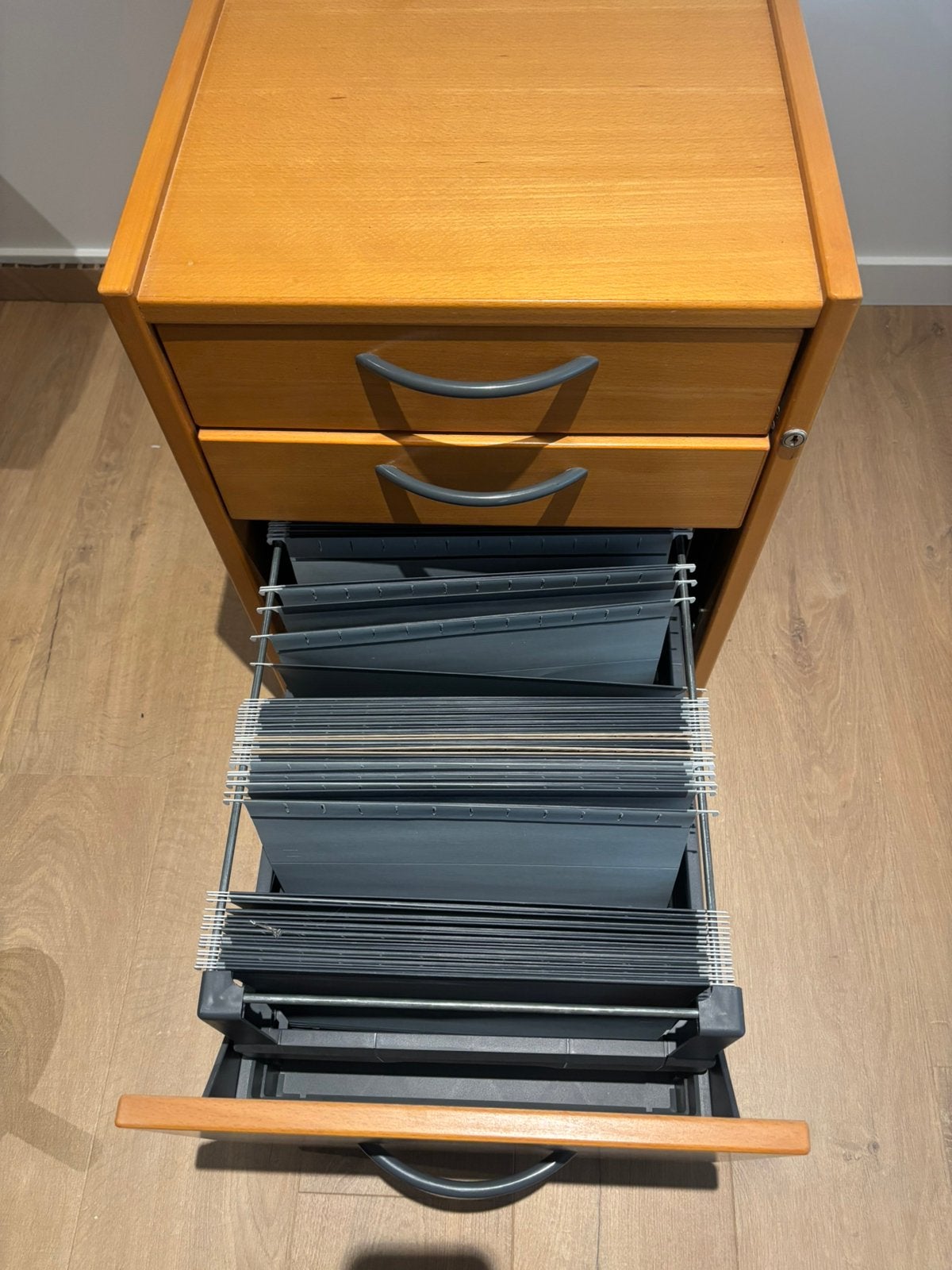 Houten ladeblok met 3 schuiven op wieltjes, Huis en Inrichting, Ophalen, Gebruikt