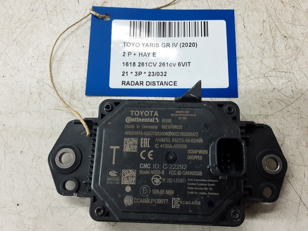 ACC SENSOR Toyota Yaris IV (P21 / PA1 / PH1) (822100W030), Gebruikt, Kundenbetreuung@toyota.de, Toyota, Toyota-Allee 2
50858  Köln, DE