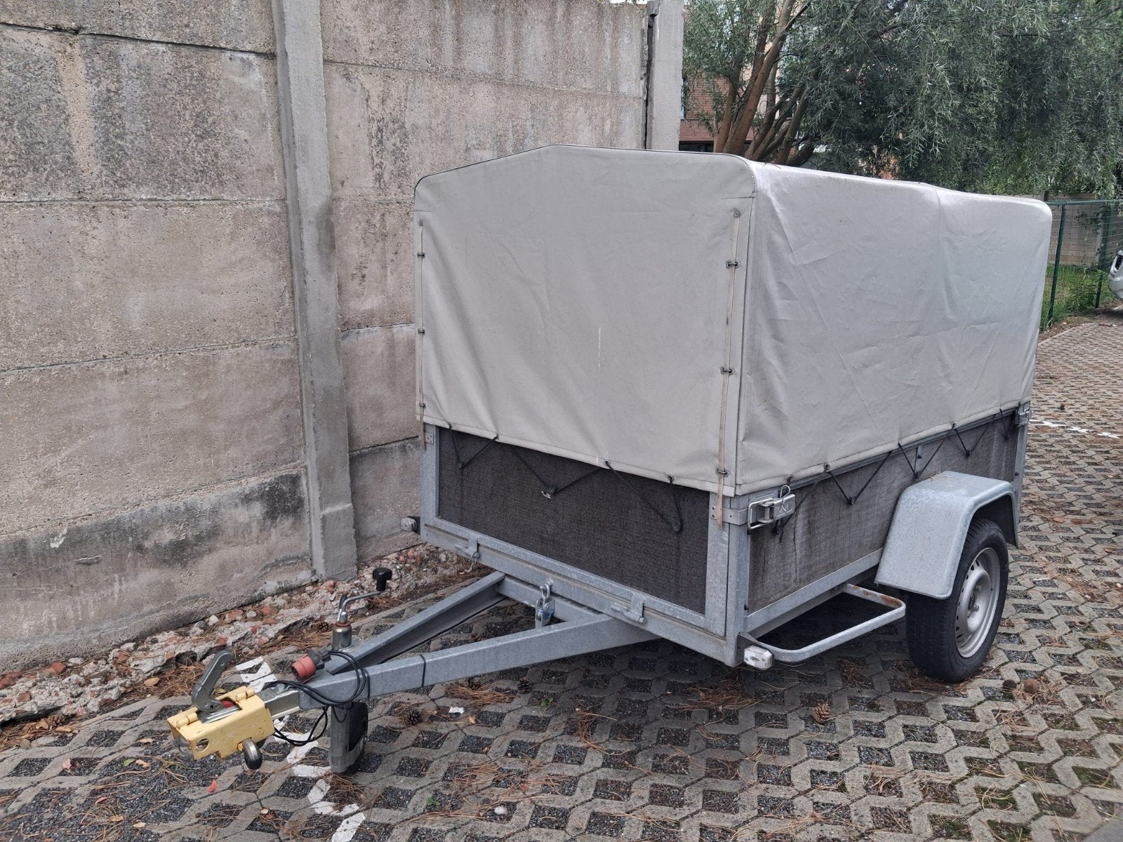 Aanhangwagen met afdekzeil 2m05 x 1m25, Enlèvement, Utilisé