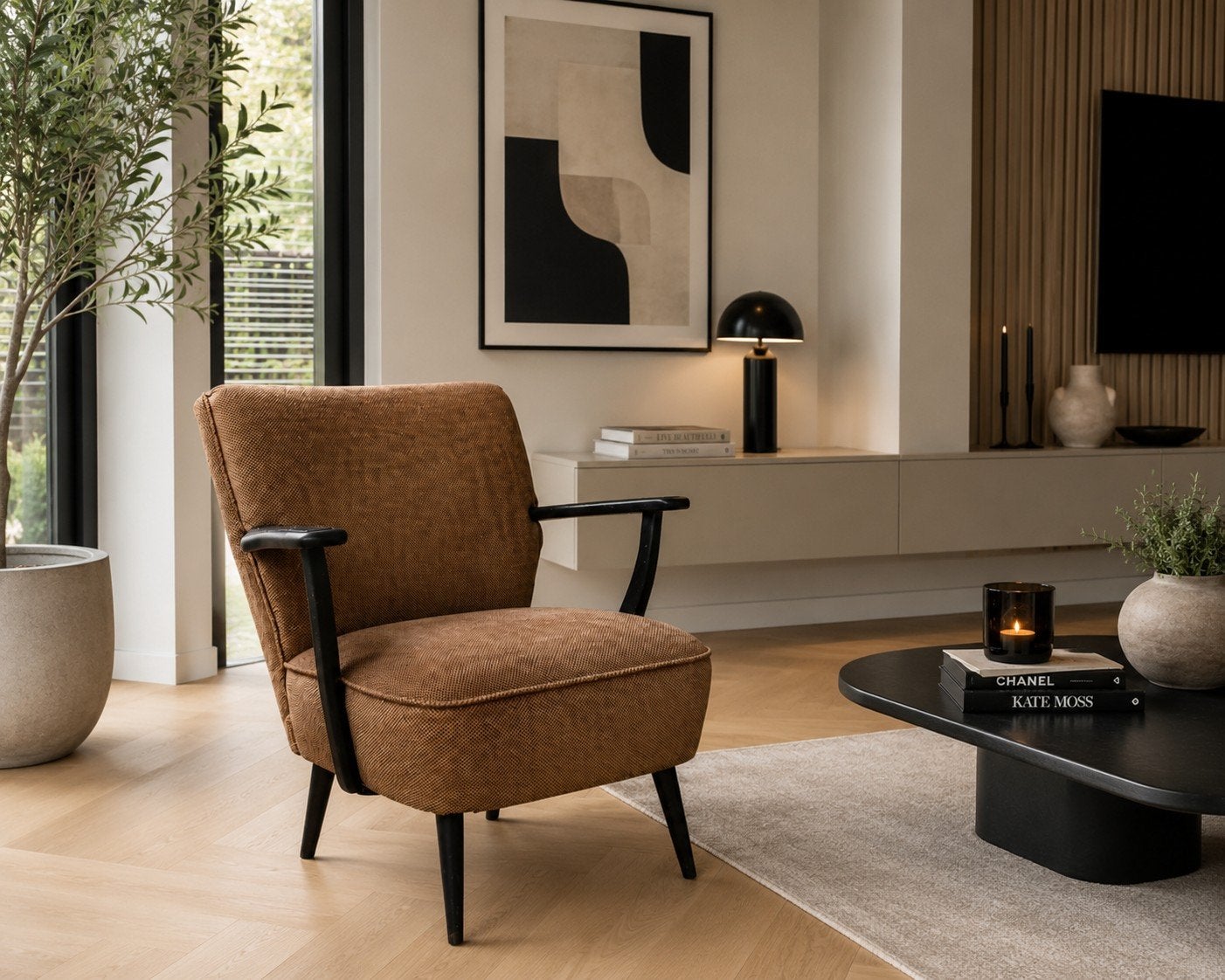 Chaise de cocktail vintage des années 1960 | Mid Century Lou, Enlèvement, Vert