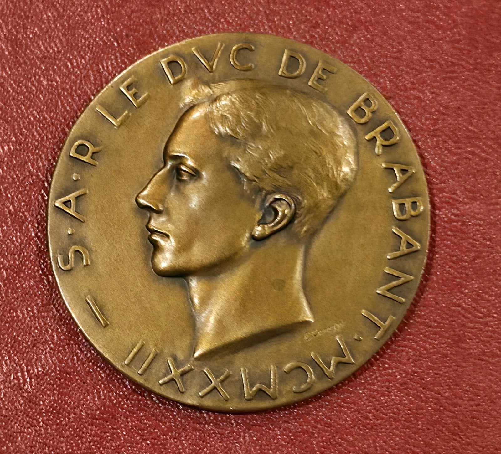 medaille Leopold , Duc de Brabant 5cm 1922, Postzegels en Munten, Ophalen of Verzenden