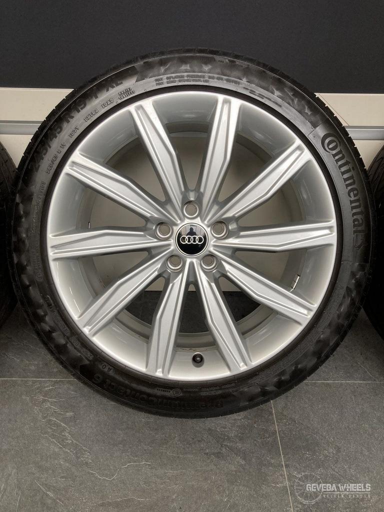 19” originele Audi A6 C8 velgen + banden 5x112 245/45/19 4K0, Pneus et Jantes, 245 mm, Véhicule de tourisme, Pneus été