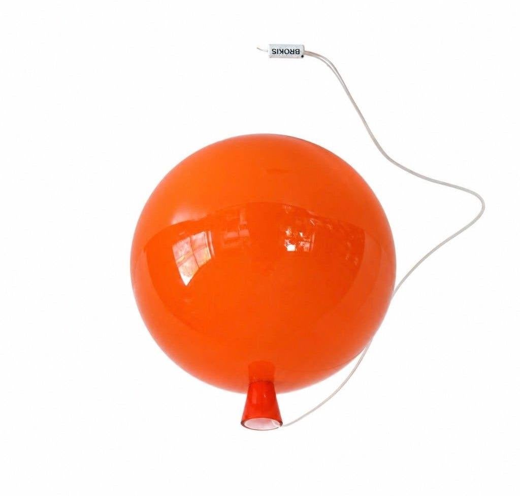 Brokis Memory Design Hanglamp Glossy Oranje - Boris Klimek, Glas, Oranje, Gemerkt, Ophalen of Verzenden