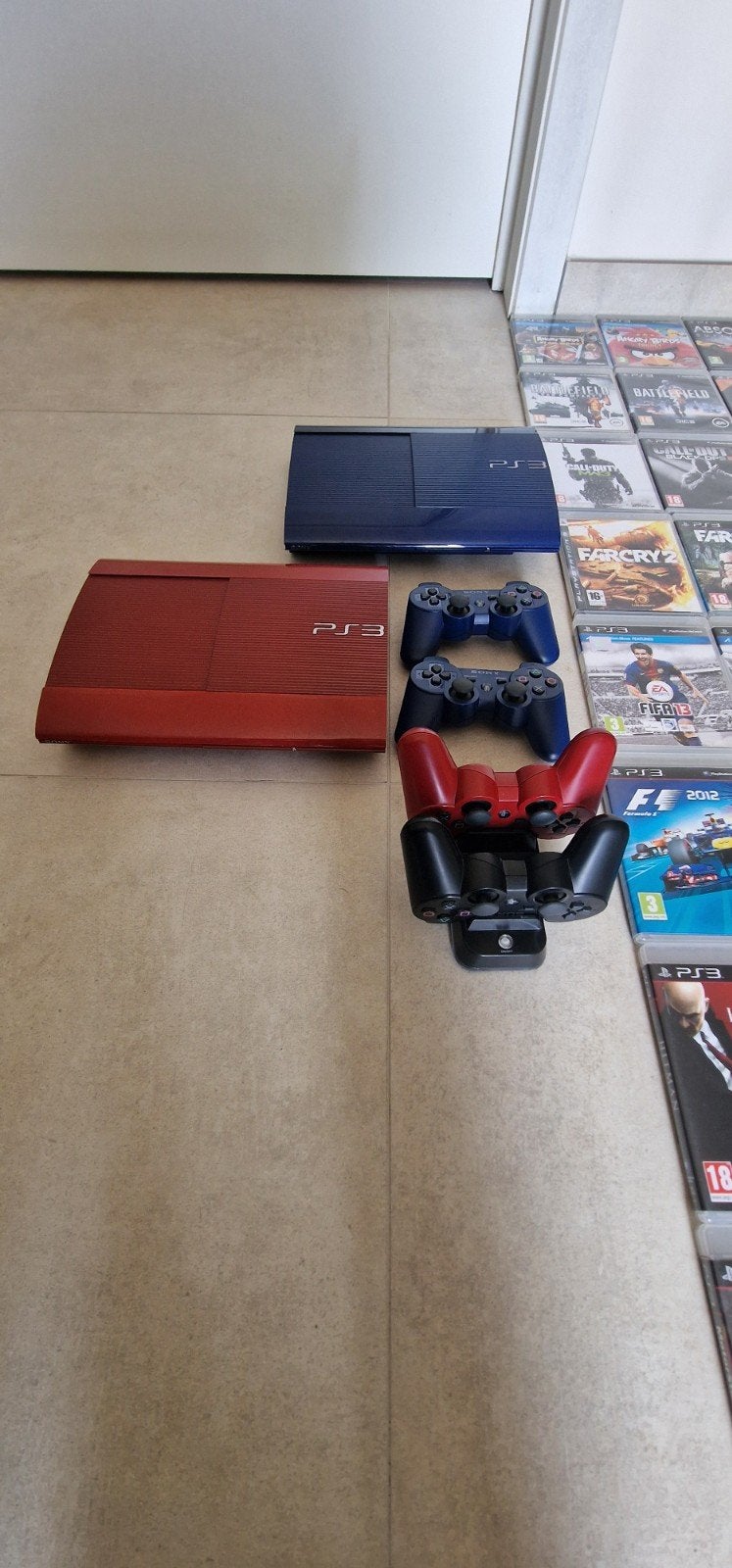 2ps3 ultra slim +89games, Consoles de jeu & Jeux vidéo, Consoles de jeu | Sony PlayStation 3, Super Slim, Avec 3 manettes ou plus