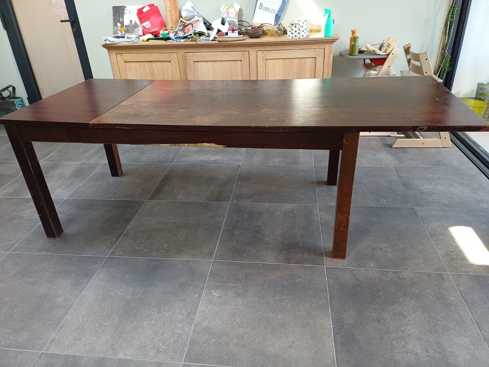 table en bois, Enlèvement
