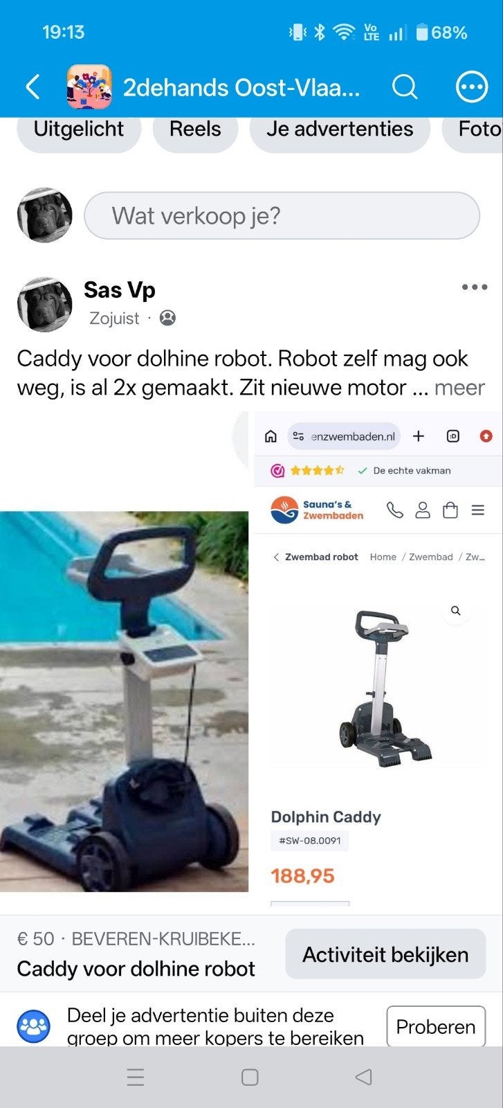 Caddy voor zwembadrobot, Tuin en Terras, Ophalen of Verzenden