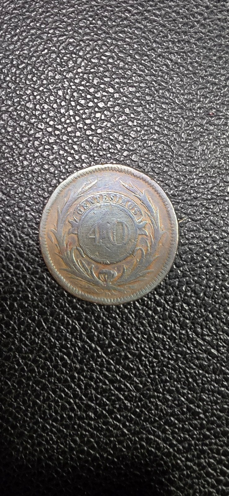 Uruguay 40 centesimos 1857 D, Timbres & Monnaies, Enlèvement ou Envoi